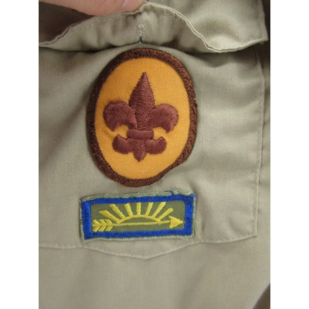 VINTAGE Boy Scouts of America Shirt Boys New York Uniform 1987 80s Patch*